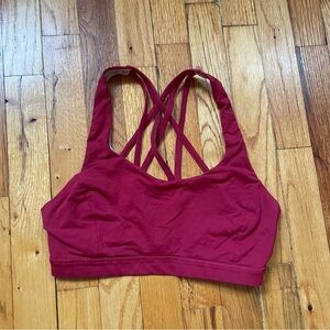 lululemon athletica Red Crisscross Sports Bra